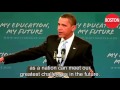 President Obama Makes Historic Speech to America's Students  -  English subtitles