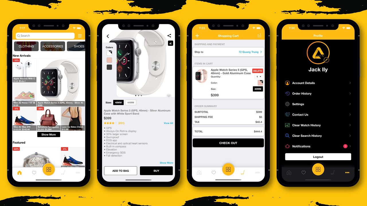 E-Commerce App Template - iOS Swift 5+ | Sell Source Code