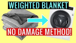 How to Wash & Dry a WEIGHTED BLANKET at Home!! (So Easy) | Andrea Jean Cleaning