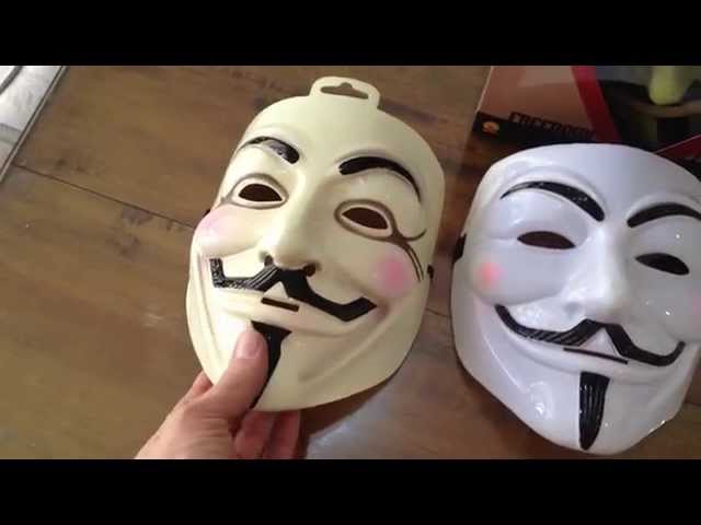 Vídeo relacionado con Máscara de Vendetta como Accesorio para Disfraz para Hombre, Mujer, niños y Adultos para Carnaval y Anonymous