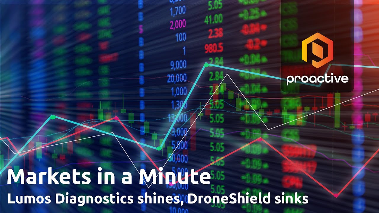 Markets in a Minute: Lumos Diagnostics shines, DroneShield sinks 