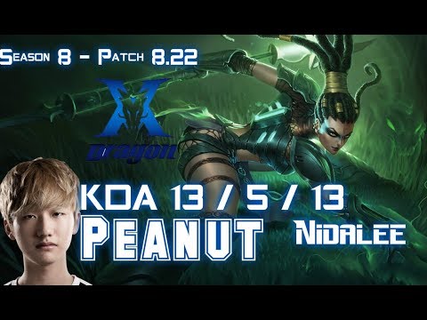 KZ Peanut NIDALEE vs GRAGAS Jungle - Patch 8.22 KR Ranked