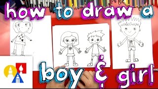 How To Draw A Boy And A Girl