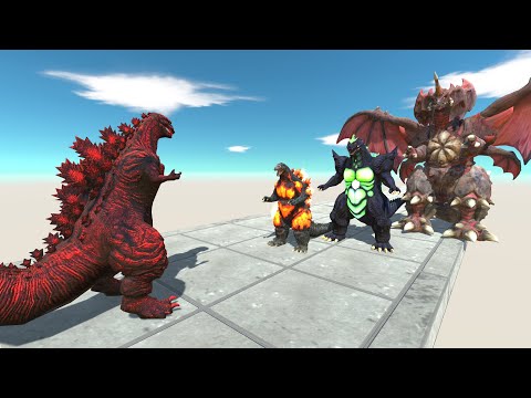 LAVA SHIN GODZILLA DEATH RUN - Animal Revolt Battle Simulator