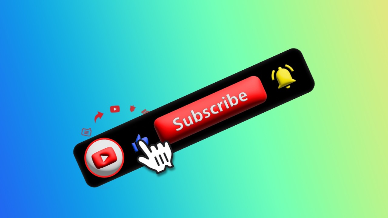 Best 3D YouTube Subscribe Button Animation with Sound Effects