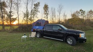 Solo Truck Tent Camping on Remote Land