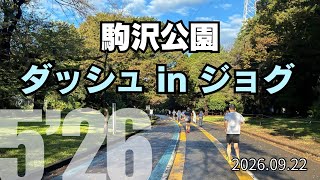 【めざせ320】久々のスピード練習 駒沢公園でダッシュinジョグ!2026.09.22 #サブ4 #サブ35