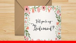 8 Will You Be My Bridesmaid? Cards (Free & Printable) 🛋️