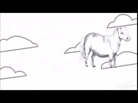 He's a magical pony flying through the sky