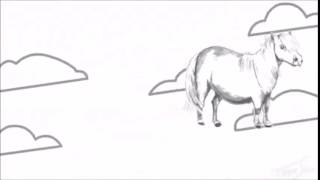 He's a magical pony flying through the sky