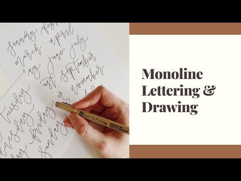 Monoline Lettering And Botanical Drawing - Micron Pens