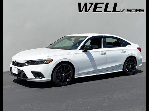 WELLvisors side window deflector vent visor Installation Video Honda Civic 2022+ sedan