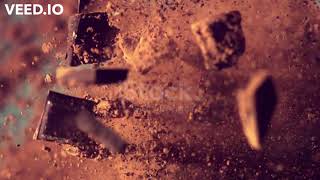 Chocolate pieces falling down stock video