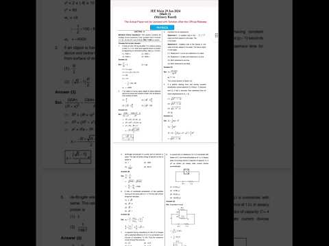 ❤️Jee mains Paper  solutions Shift 1  ❤️ #2024 Jee mains previous year question paper ❤️