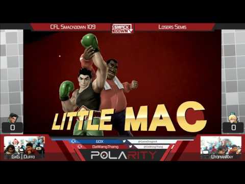 CFL Smackdown 109 WiiU - UtopianRay (Rosalina) vs GxG Duffo (Little Mac) - Losers Semis