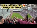 Mikel Arteta Army Singing Allez Allez Allez Arsenal Chants | Newcastle vs Arsenal 0-2