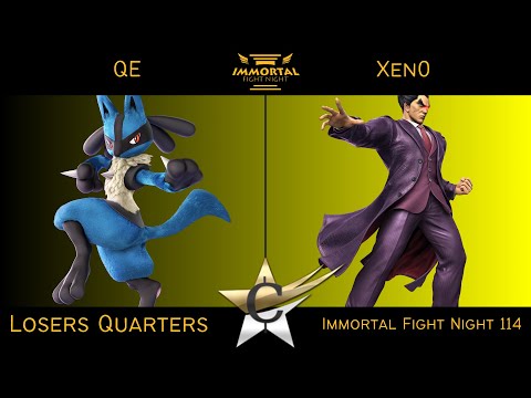 Immortal Fight Night 114 Losers Quarters - QE (Lucario) vs Xen0 (Kazuya) Smash Ultimate - SSBU