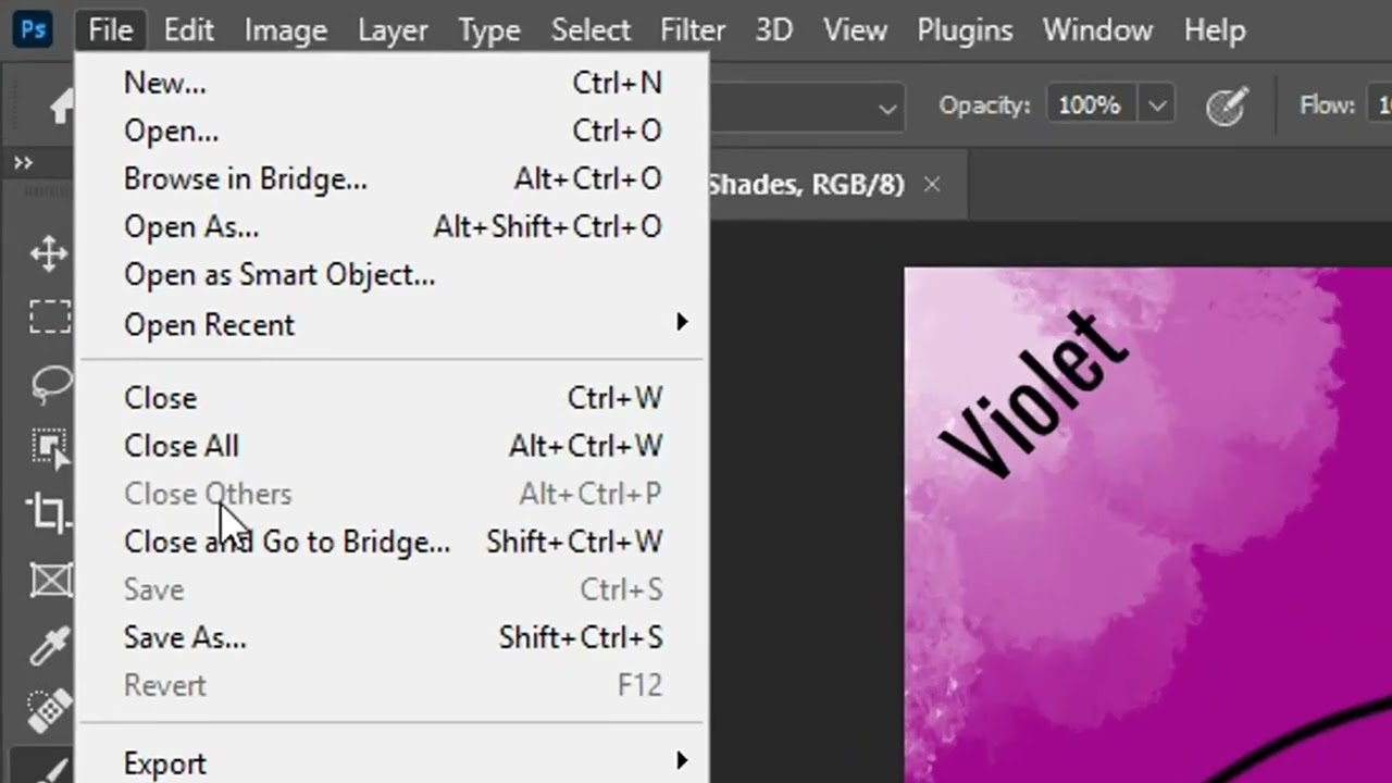 PS Intro #3: Saving PSD & JPG  Files