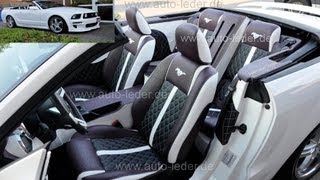 preview picture of video 'Ford MUSTANG  Lederausstattung Nachrüsten__ostrich leather_ www.auto-leder.de Auto Leder Toczek'