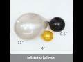 Miniature vidéo Kit Guirlande De Ballons - Noir, Argent et Doré 