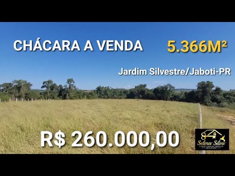 CHÁCARA URBANA COM AGUA LUZ INTERNET PRÓXIMO AVENIDA PRINCIPAL DE JABOTI PARANÁ R$ 260.000,00