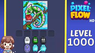 Pixel Flow Level 1000 Solution Walkthrough