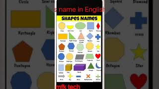 shapes name in English||mfk tech||#education #shorts
