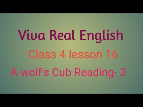 Class 4 Viva Real English lesson 16 A wolf's cub reading@imteyazsAcademy