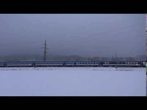 Retro Gorila (350.001) na vlaku EC 276 Slovan - Dolní Lhota 19.12.2016