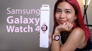 Samsung Galaxy Watch 4 (PINK GOLD) unboxing, setup + first impressions!