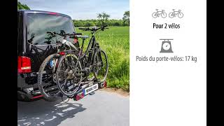 Loisiro - Porte-vélos sur attelage 2 vélos PREMIUM TG pliable - EUFAB