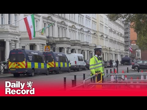 Iranian embassy protest leaves four police officers injured as 14 arrests made