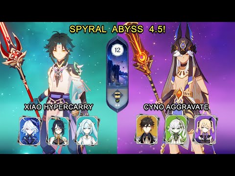 C0 Xiao Hyper Carry / C0 Cyno Aggravate | Spiral Abyss 4.5 Floor 12 9 stars | Genshin Impact