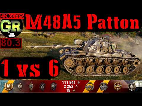 80_World of Tanks M48A5 Patton WoT Replay - 7 Kills 8.3K DMG(Patch 1.4.0)