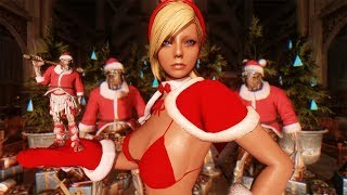 BUNNY SANTA AND HER DRAUGR HELPERS! Christmas Mods - Skyrim Mod Review Episode 145