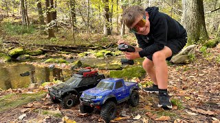 Running Our RC Trucks in the Woods
