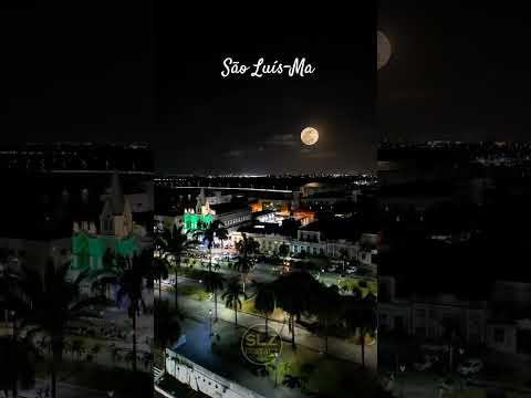 Linda lua Cheia em São Luís do Maranhão,  Praça Gonçalves Dias  Maranhão,  São Luís,  Ilha do Amor