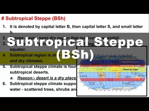 Koppen Scheme - Subtropical Steppe (BSh) | UPSC IAS Geography