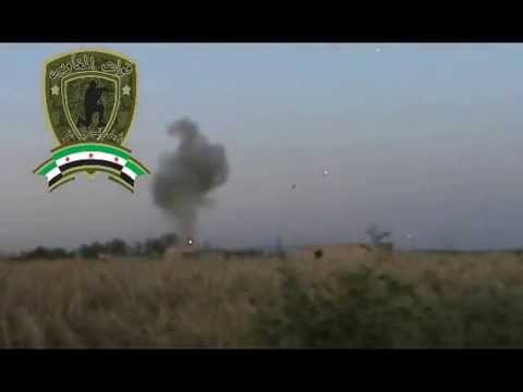 استهداف عربة شيلكا في احدى الجبهات في الغوطة الشرقية من قبل لواء أبابيل الغوطة ضمن مجريات معركة الفرقان