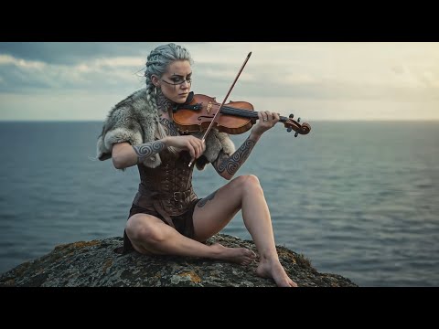 Echonyra | Celtic Violin Goddess in Fire and Forest