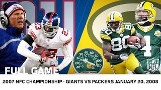 Giants Upset Brett Favre in Lambeau | Giants vs. Packers 2007 NFC Championship | NFL Full Game