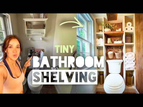 I Built Small Bathroom Built-ins Around the Toilet | DIY Toilet Shelving