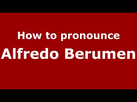 How to pronounce Alfredo Berumen (Mexico/Mexican Spanish) - PronounceNames.com
