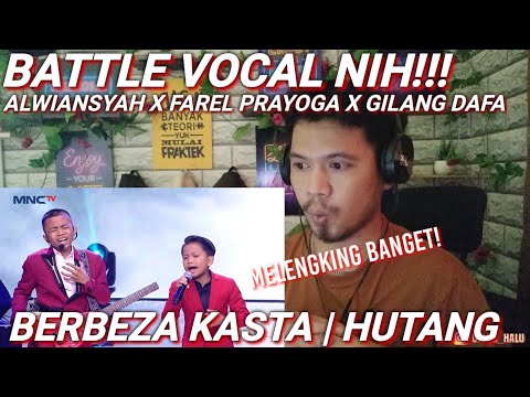 ADU VOCAL❗ALWIANSYAH X FAREL X GILANG DAFA - BERBEDA KASTA, HUTANG | UJANG HALU REACTION