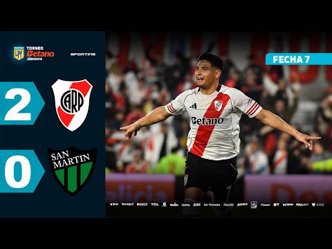 RIVER 2 - 0 SAN MARTÍN (SJ) | Resumen del partido | #TorneoBetano Clausura 2025