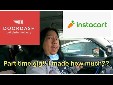 Instacart Shopping Vlog and Doordash food delivery. How to make $175 extra money on the week end.