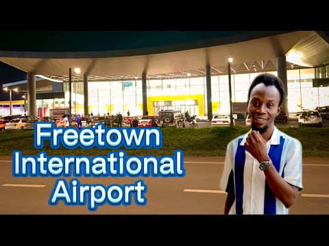 Night footage of the Freetown international airport