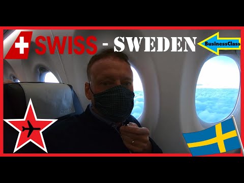 Swiss Air Flug in die Nacht || Zürich - Stockholm || Airbus A 220 Business Class || Flight Report