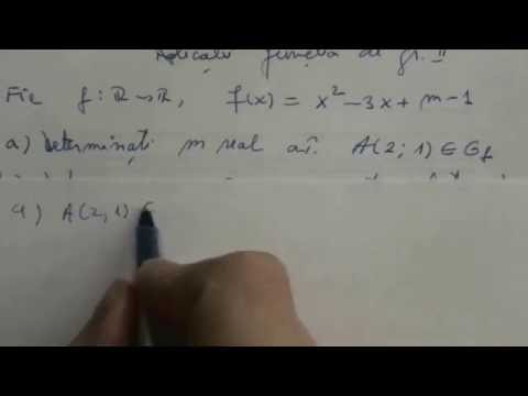 Functia de gradul 2 cu parametru real de determinat.