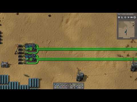 Factorio Train Unloader: 2 Compressed Blue Belts